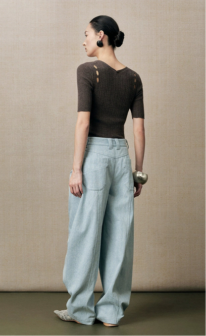 ZHUCHONGYUN loose straight-cut casual pants-COCO.