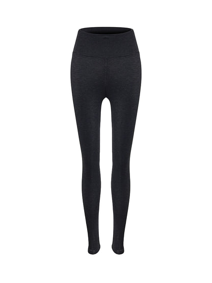 Le Palais Vintage Original Black Silver Grey Multi-Wear Wide-brimmed Fleece Hip Leggings-LEN