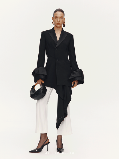 ATELIER MISS LU [Selene Rishi Trace] Versatile Neat Weila Cropped Pants - WISDOM