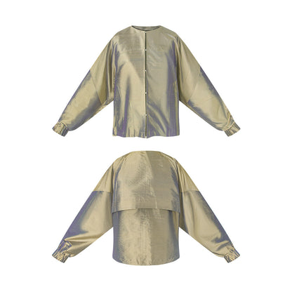 TUYUE mulberry silk silhouette casual jacket cardigan- MARS.