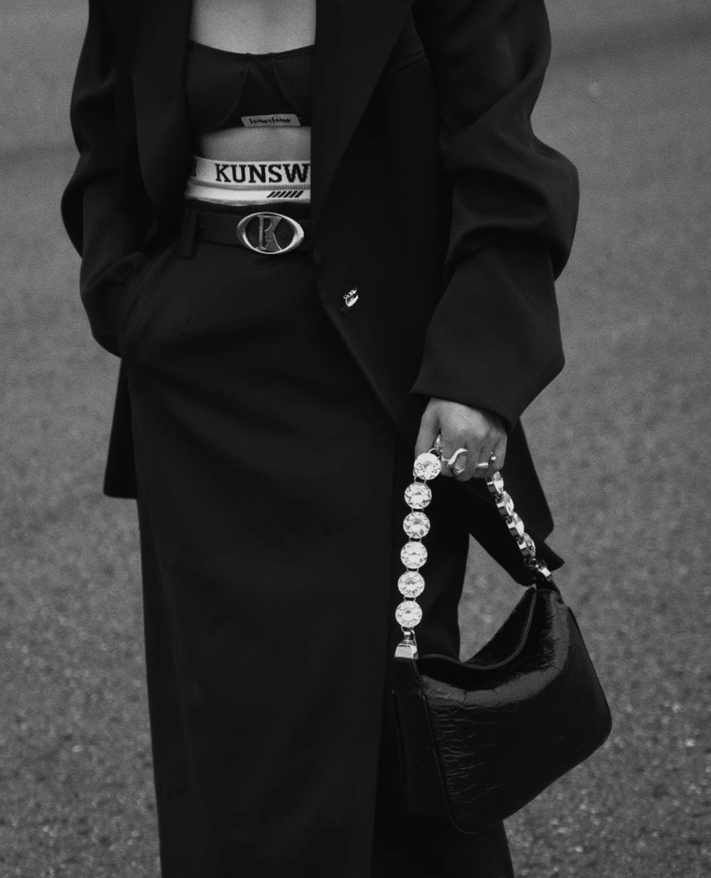 IUBALLET Pinched Light Man Diamond Chain Armpit Bag - GRANT.