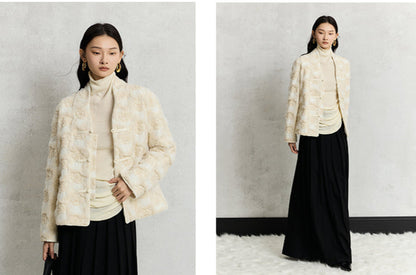 HECO embroidery mesh cardigan long sleeve jacket women - man.