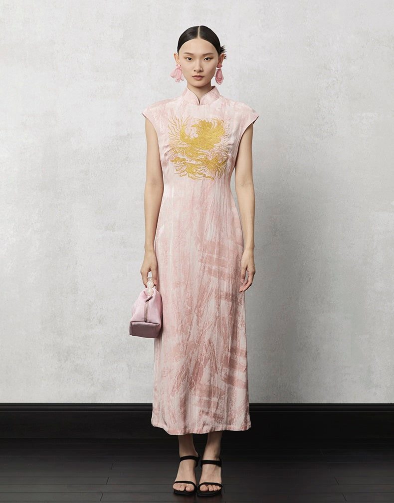 HECO Summer Jacquard Linen Dress Long Skirt - set.