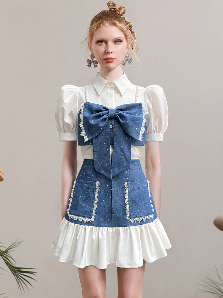 CHECOCRE Cute Waist Slim Pocket Design Short Skirt - HONEST