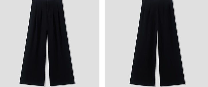 COMME MOI Lu Yan Designer's new commuter acetic high-waisted double-pleated wide-leg pants - MARD.