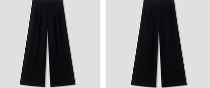 COMME MOI Lu Yan Designer's new commuter acetic high-waisted double-pleated wide-leg pants - MARD.