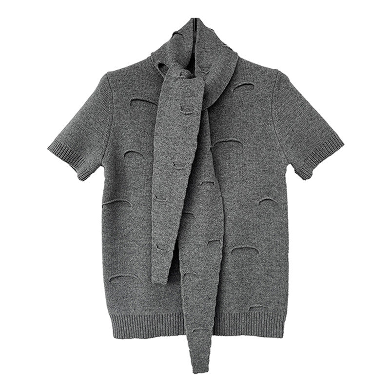 JACQUES WEI Short-Sleeve Knit Top - JANA