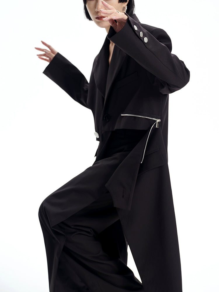 TINY IN women's midi irregular blazer-ZAKI