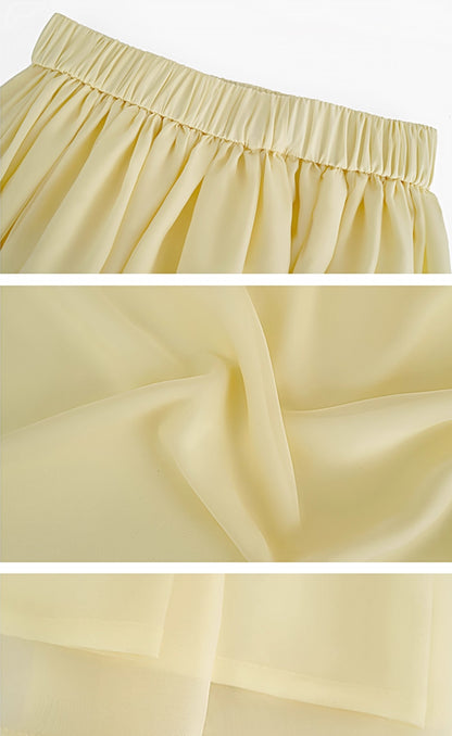 HECO Chinese double-layer tulle flesh covering elastic ballet style vest two-piece - LEVI.