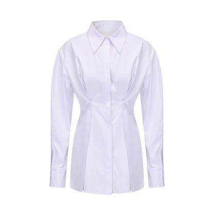 ATELIER MISS LU New Waist Closure Design Cinched Waist Shirt - MARK.