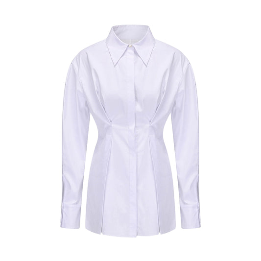 ATELIER MISS LU New Waist Closure Design Cinched Waist Shirt - MARK.