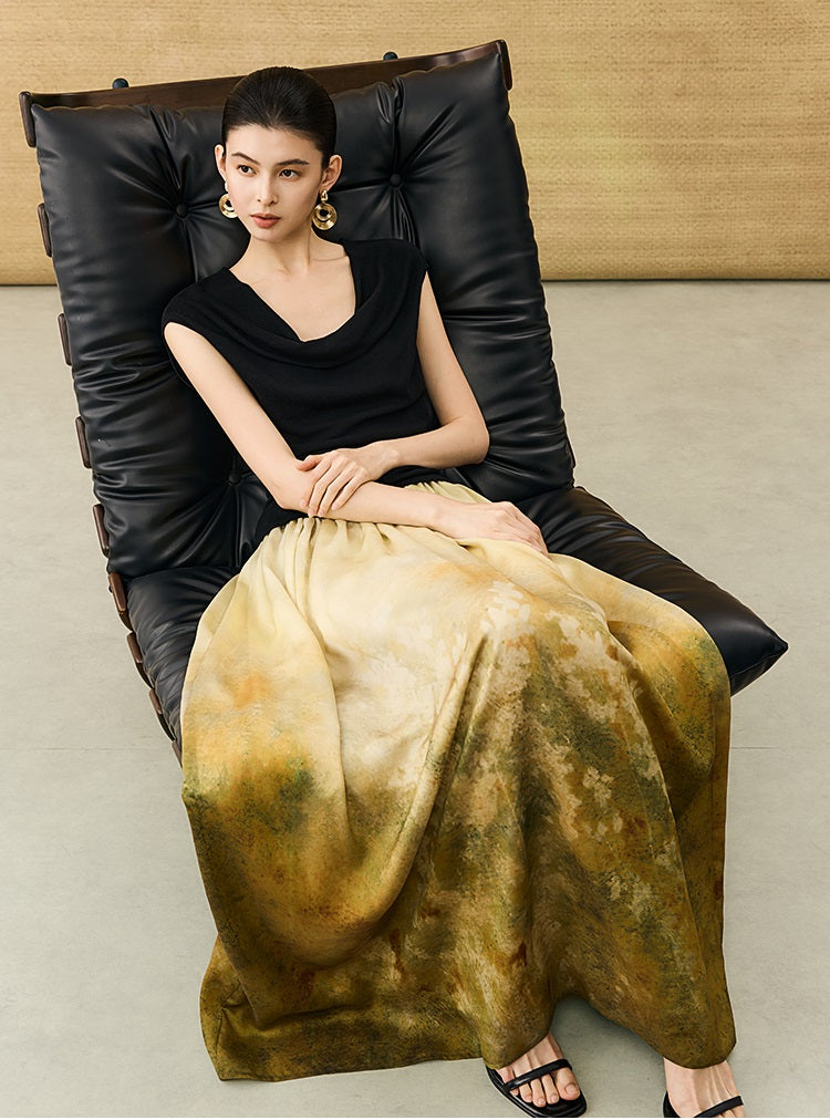 HECO Chinese style swing collar sleeveless knitted sweater T-shirt - HEART.