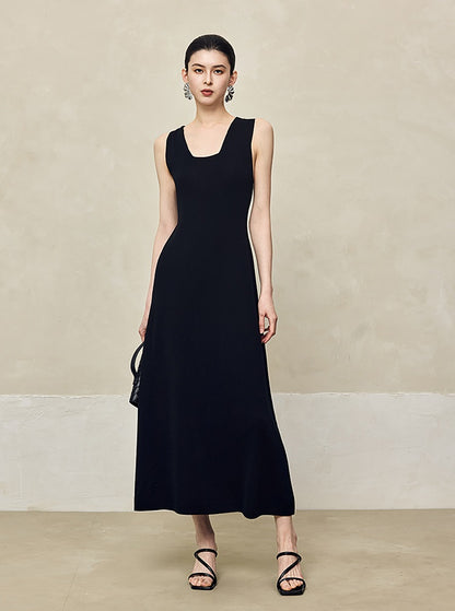 HECO Back Cross Midi Sleeveless Dress - SAVIOR.