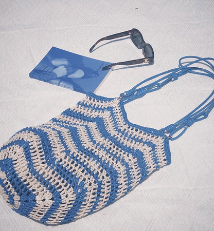 COMME MOI summer contrasting straw handbag - BATHLOMEW.