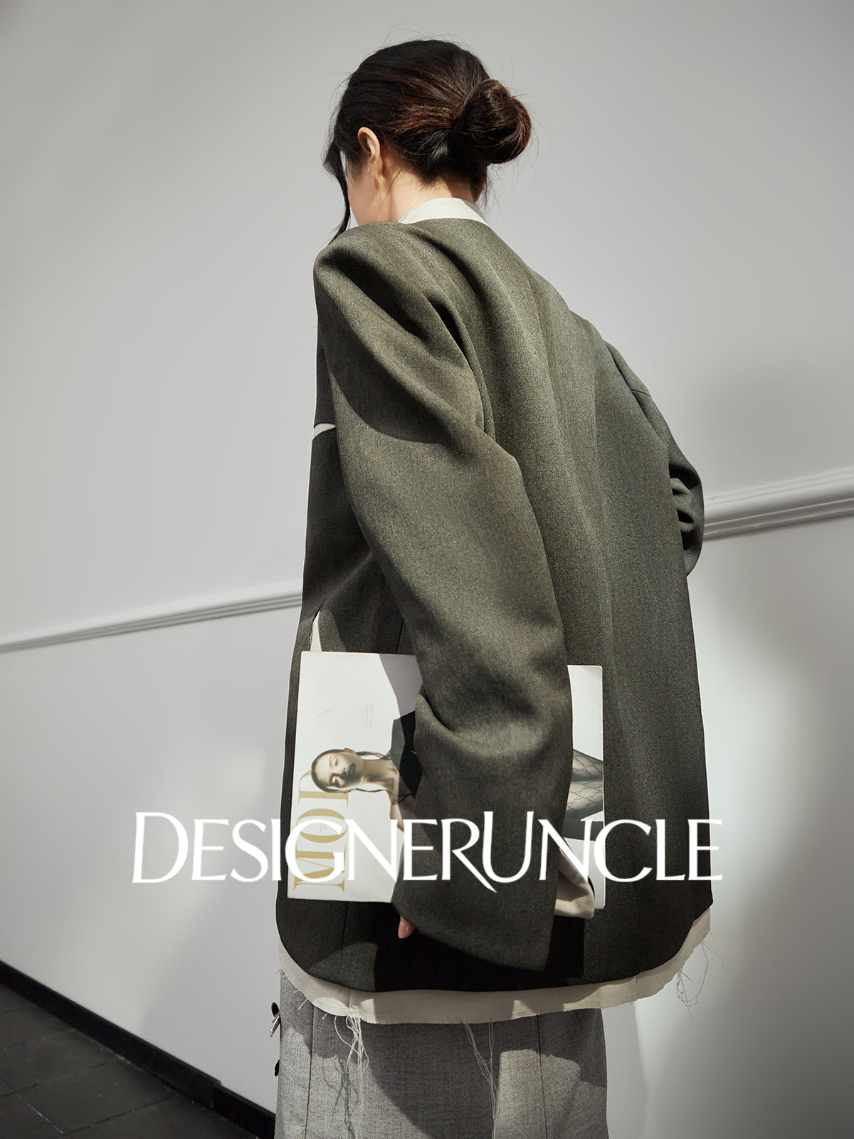 DGU|Twilight Mountain Gray New High-End Loose Slimming Versatile Blazer - Stephan.