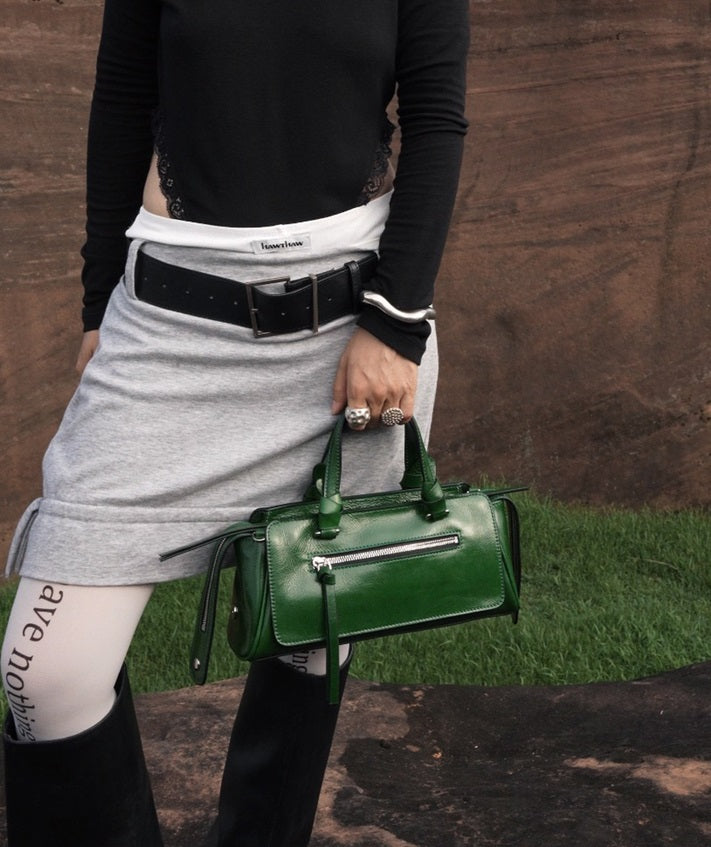 IUBALLET Independent Liner New Leather Fringe Motorcycle Bag - DANGER,