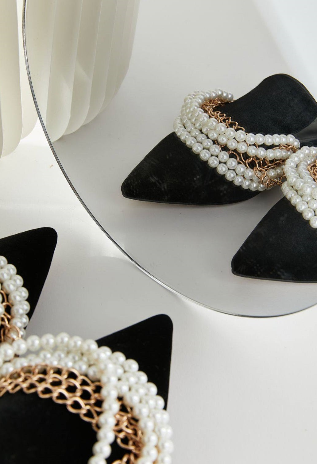 B-FEI pearl mules elegant single shoes-HUDS.