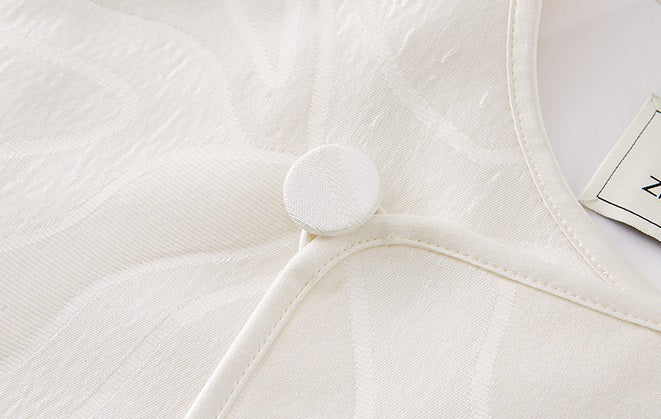 ZHUCHONGYUN Jacquard Crew Neck Loose Straight Jacket-MANCY.