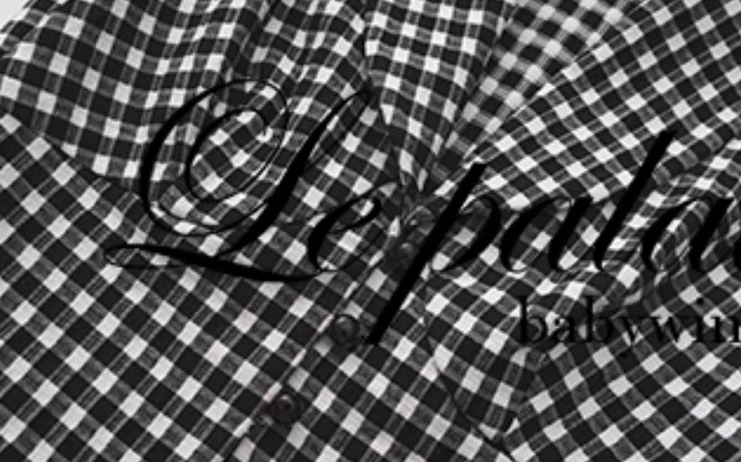 Le Palais Vintage Black & White Plaid Slim Puff Sleeve Shirt-ARARAGI.