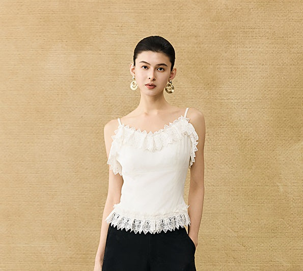 HECO Chinese high-end acetate jacquard drape slimming trousers - QUEEN.