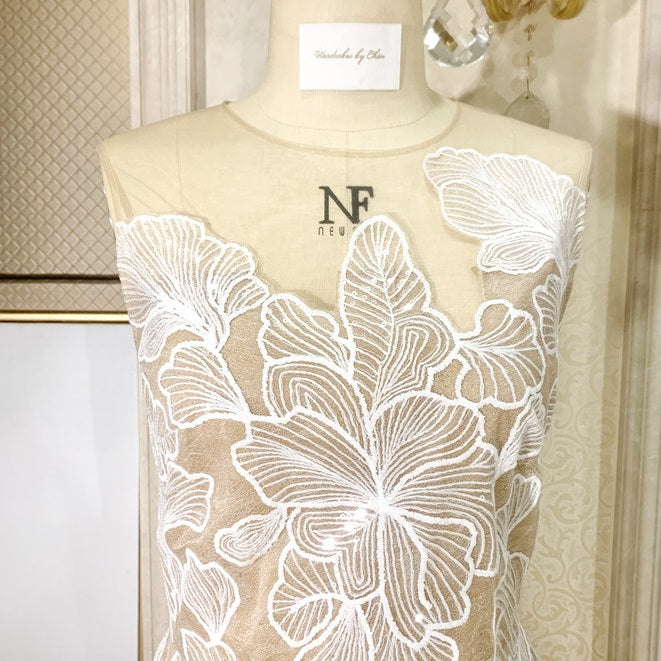 Wardrobes by Chen Elegant White Sleeveless Couture Lace Wedding Dress-Noa