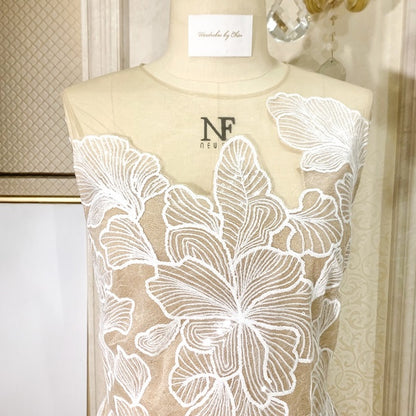 Wardrobes by Chen Elegant White Sleeveless Couture Lace Wedding Dress-Noa