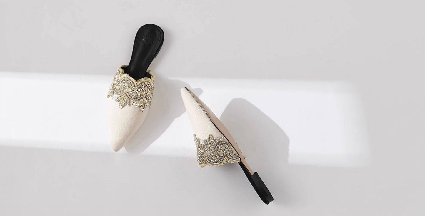 B-FEI Tone Embroidered Everest summer toe slippers-PINNO.