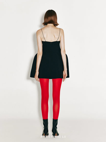 ATELIER MISS LU Fall/Winter Draped Cut Curve Neck Slip Dress -MANON.