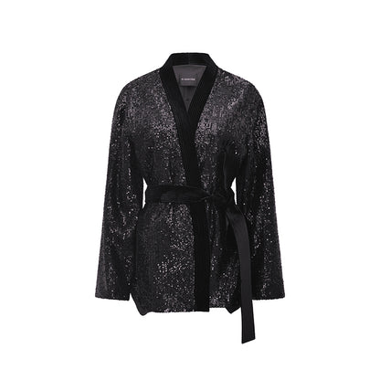 M essential Mackay designer Jingye embroidered fabric layered robe - STATE.