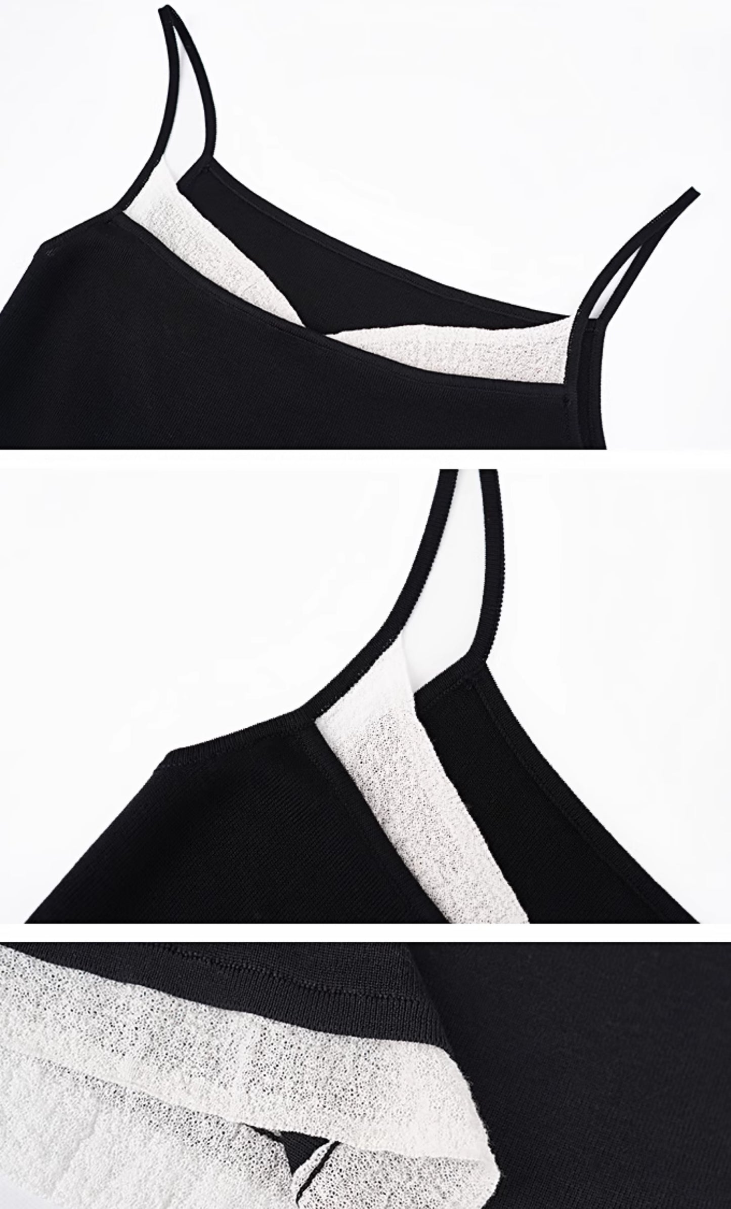 HECO Chinese Lace Edge Camisole Breathable Tencel Versatile Top - REACH.