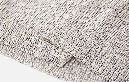 ZHUCHONGYUN two-piece knit loose crew neck top and maxi skirt set -SUOH.