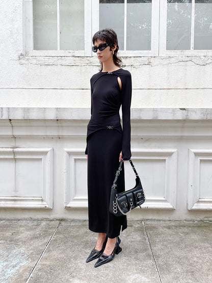 ANNAKIKI Deconstructed Four-pointed Star Split Dress Shoulder Jacket-WEEWKIE