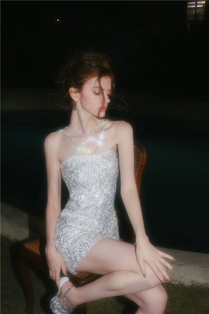 Wardrobes By Chen Elegant White Long Sleeve Medium Fur Coat-Nelo