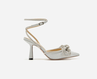 SHOESZOOO Strap French Pointed-toe Stiletto Heel- MEDIA.