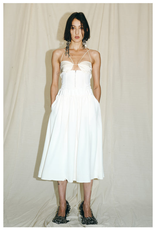 MAYALI strap mold bandeau light luxury black white light luxury bra bustier - Model