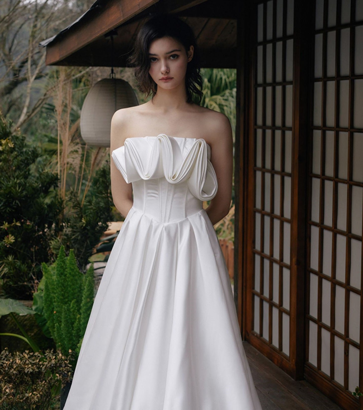 Goudin Dress, high-end, light luxury, niche bandeau dress - take