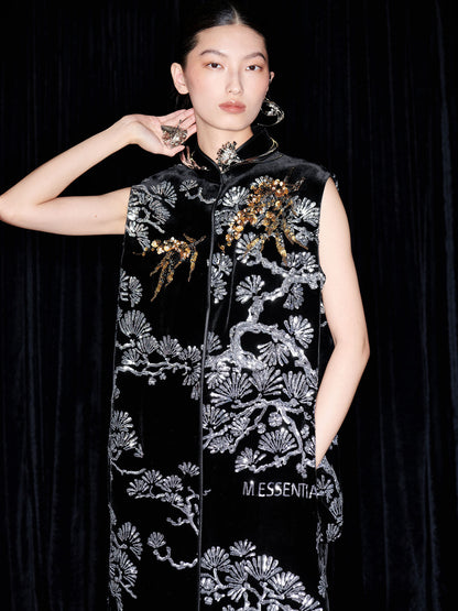 M ESSENTIAL Mackay designer brand embroidery bamboo vest long skirt - CLASS