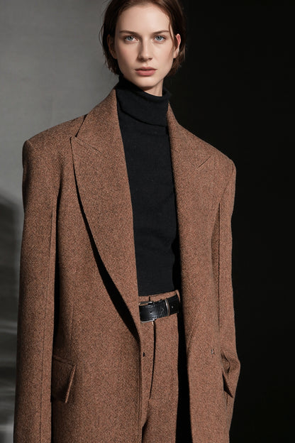 PIAOIN Vintage Literary Tweed Suit Shorts Versatile Commuter Pants LEX