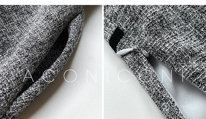 Aconiconi High End Gray V-Neck Sleeveless Hound Sooth Cocktail Dress- Kawashima Girl