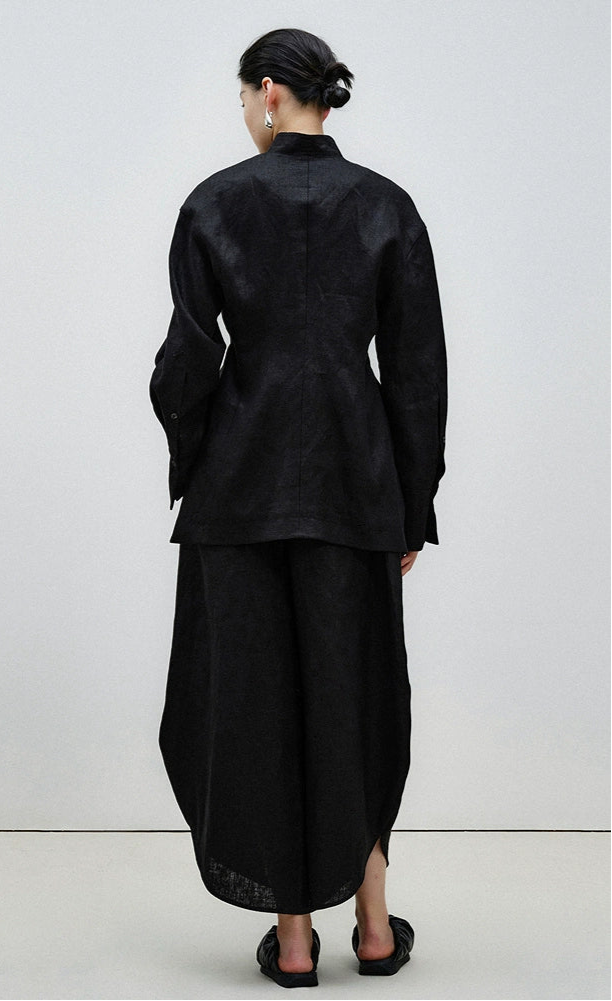 ZHUCHONGYUN cocoon shape with belted long pants--REKI.