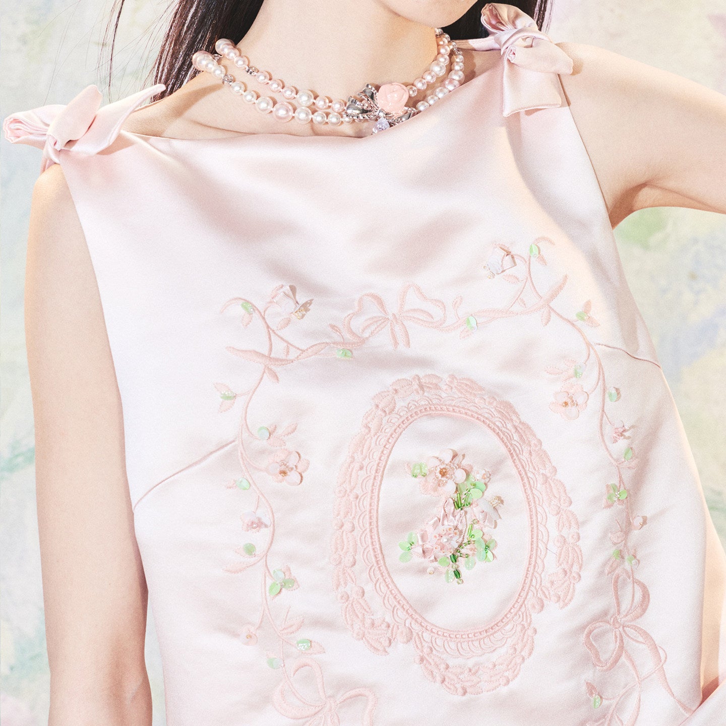 FAME beaded piping embroidered dress - YASMIN