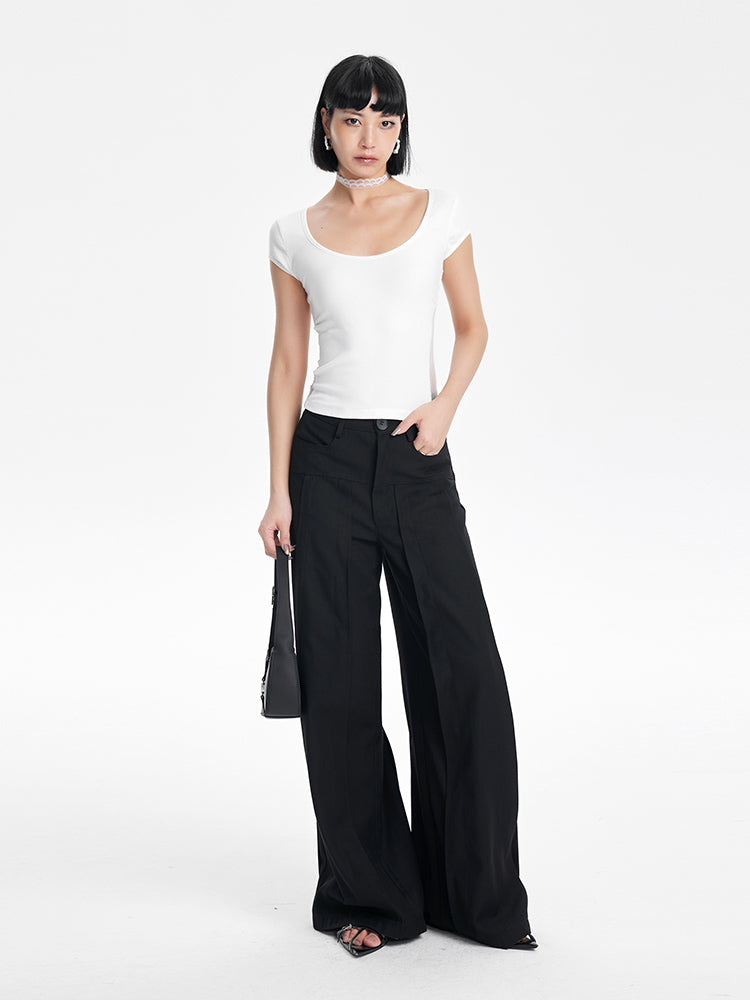 TINY IN  Short Lace Sexy One-Shoulder Top-NAM