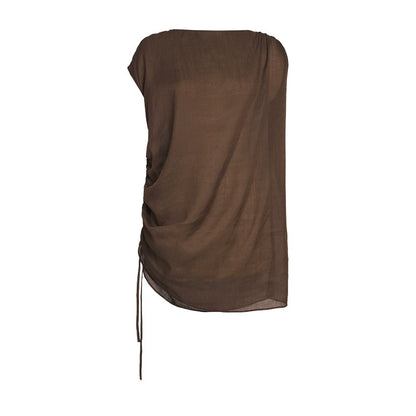 ZHUCHONGYUN transparent texture light sleeveless top--OIKAWA.