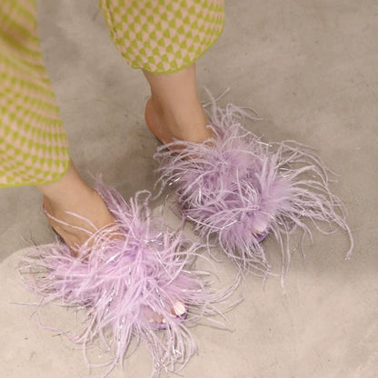 B-FEI Purple Transparent Ball Heel -PHIE.