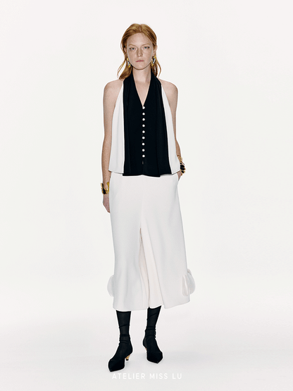 ATELIER MISS LU Backless Halterneck A-line Vest Top - SCOUT