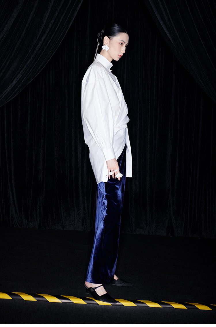 M essential Mackay designer two-wear wrap stand-up collar shirt - Veron.