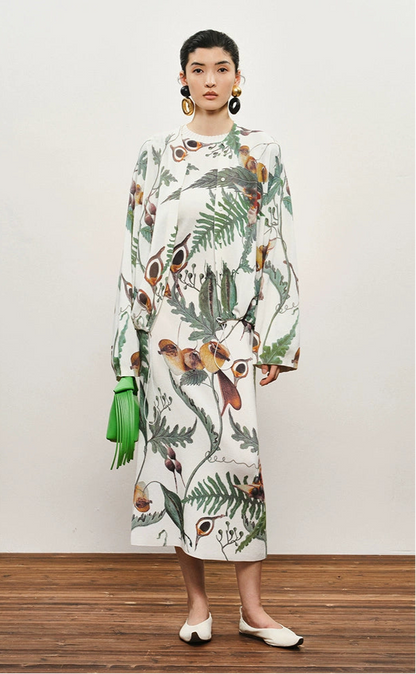 ZHUCHONGYUN floral drawstring loose knit jacket-RAYA.