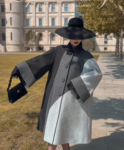 Le Palais Vintage silhouette gradient irregular Mauni umbrella long coat-INDI