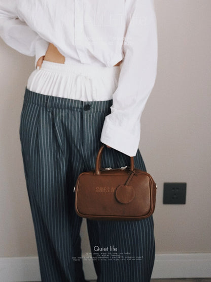 IUBALLET Vegetable-Tanned Leather Vintage Handbag - EARTH.