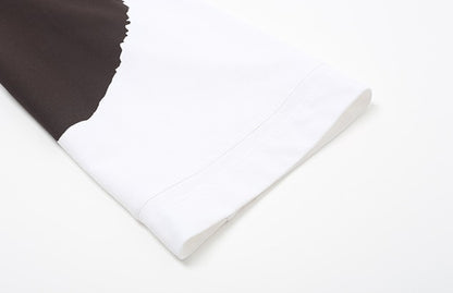 ZHUCHONGYUN  Print Loose Dropped Shoulder Long Sleeve Top-KOUSEI.